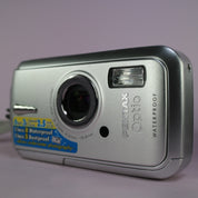 Pentax Underwater Digital Camera Optio W10 6.0MP Silver Tested Full Working Set