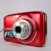 Panasonic Digital Camera Lumix DMC-S2 14.1MP Red Tested Full Working Set