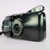 Olympus Mju Zoom 35mm Film Point and Shoot Camera Black Tested