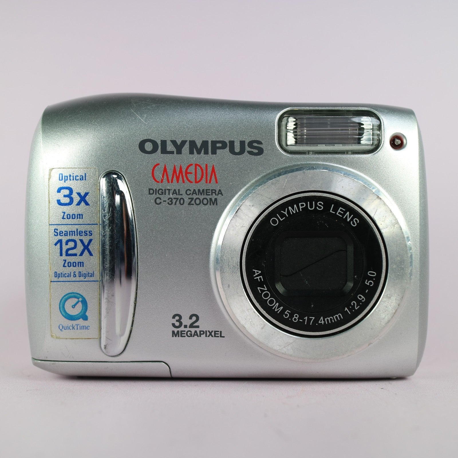 Olympus Digital Camera Camedia C-370 Zoom 3.2MP Silver Tested