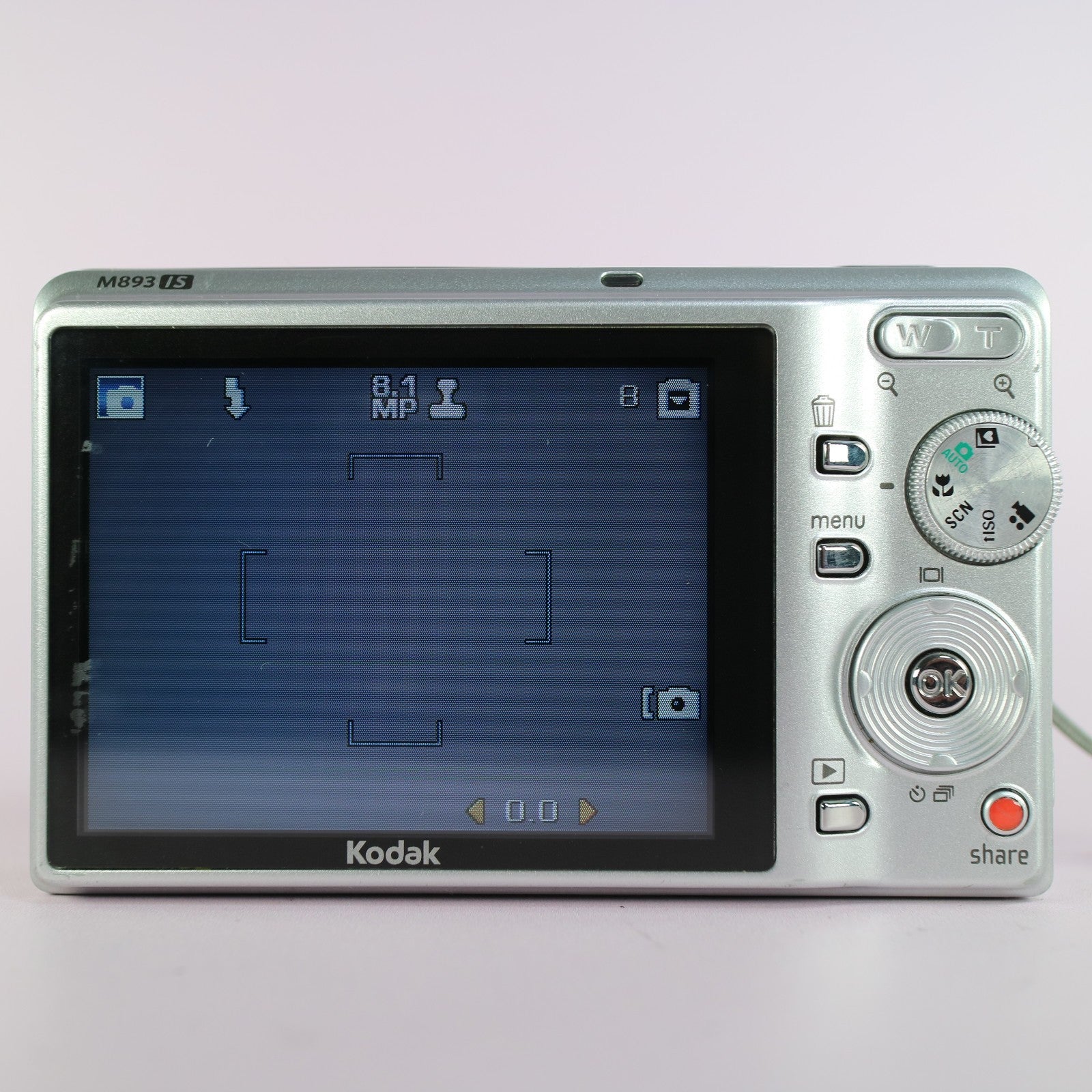 Kodak Digital Camera EasyShare M893 IS 8.1MP Silver Tested Full Working Set