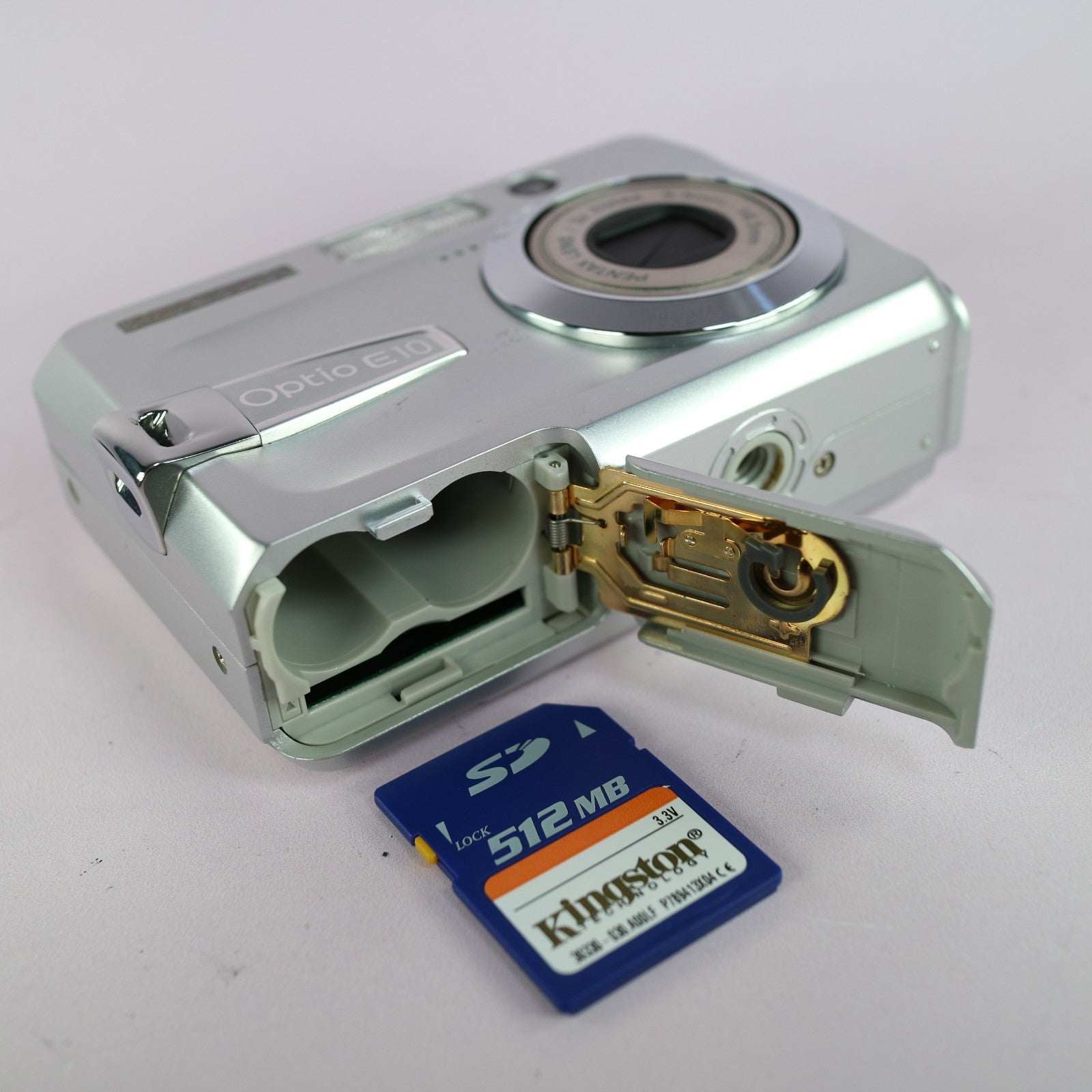 Pentax Digital Camera Optio E10 8.0MP Silver Tested