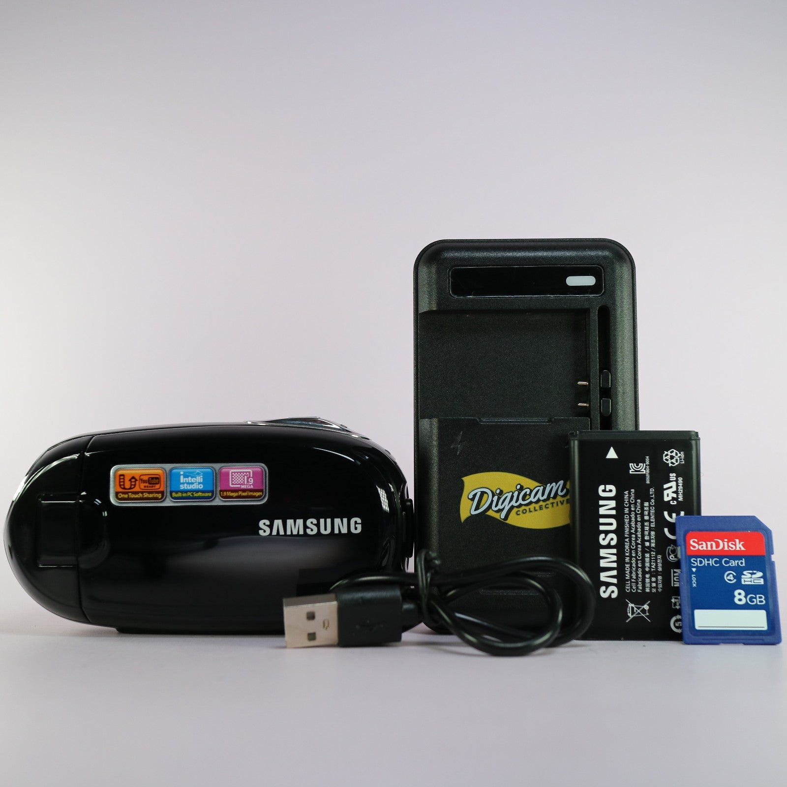 Samsung SMX-C20BP Handheld Camcorder Black Tested Full Working Set