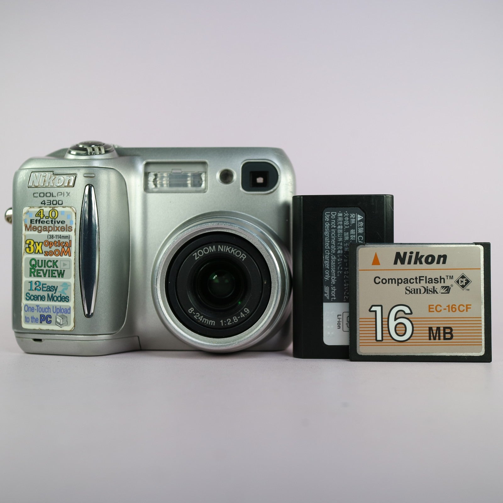 Nikon Digital Camera Coolpix 4300 4.0MP Silver Tested