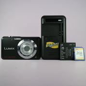 Panasonic Digital Camera Lumix DMC-FS28 14.1MP Black Tested Full Working Set