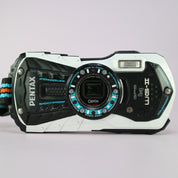 Pentax Underwater Digital Camera WG-2 16.0MP White Tested Full Working Set