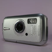 Pentax Underwater Digital Camera Optio W10 6.0MP Silver Tested Full Working Set