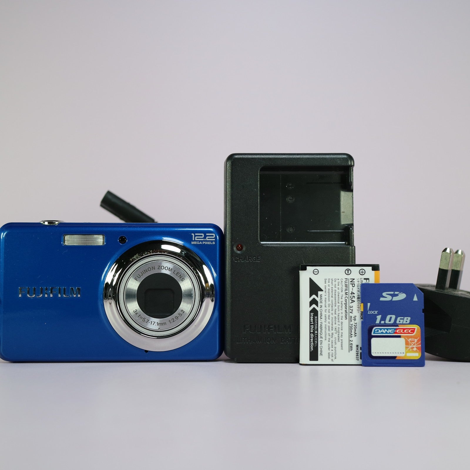Fujifilm Digital Camera FinePix J30 12.2MP Blue Tested Full Working Set