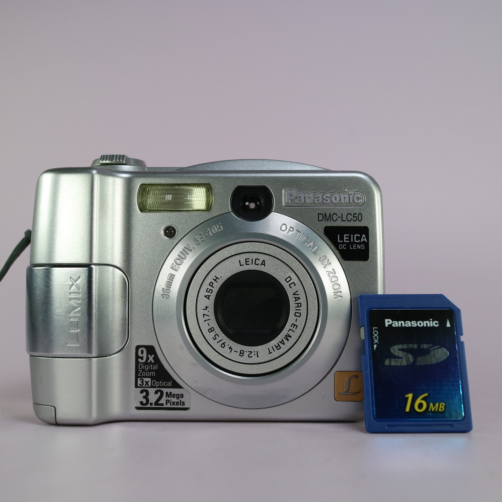 Panasonic Digital Camera Lumix DMC-LC50 3.2MP Silver Tested