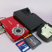 Kodak Digital Camera EasyShare Mini M200 10.0MP Red Tested Full Working Set