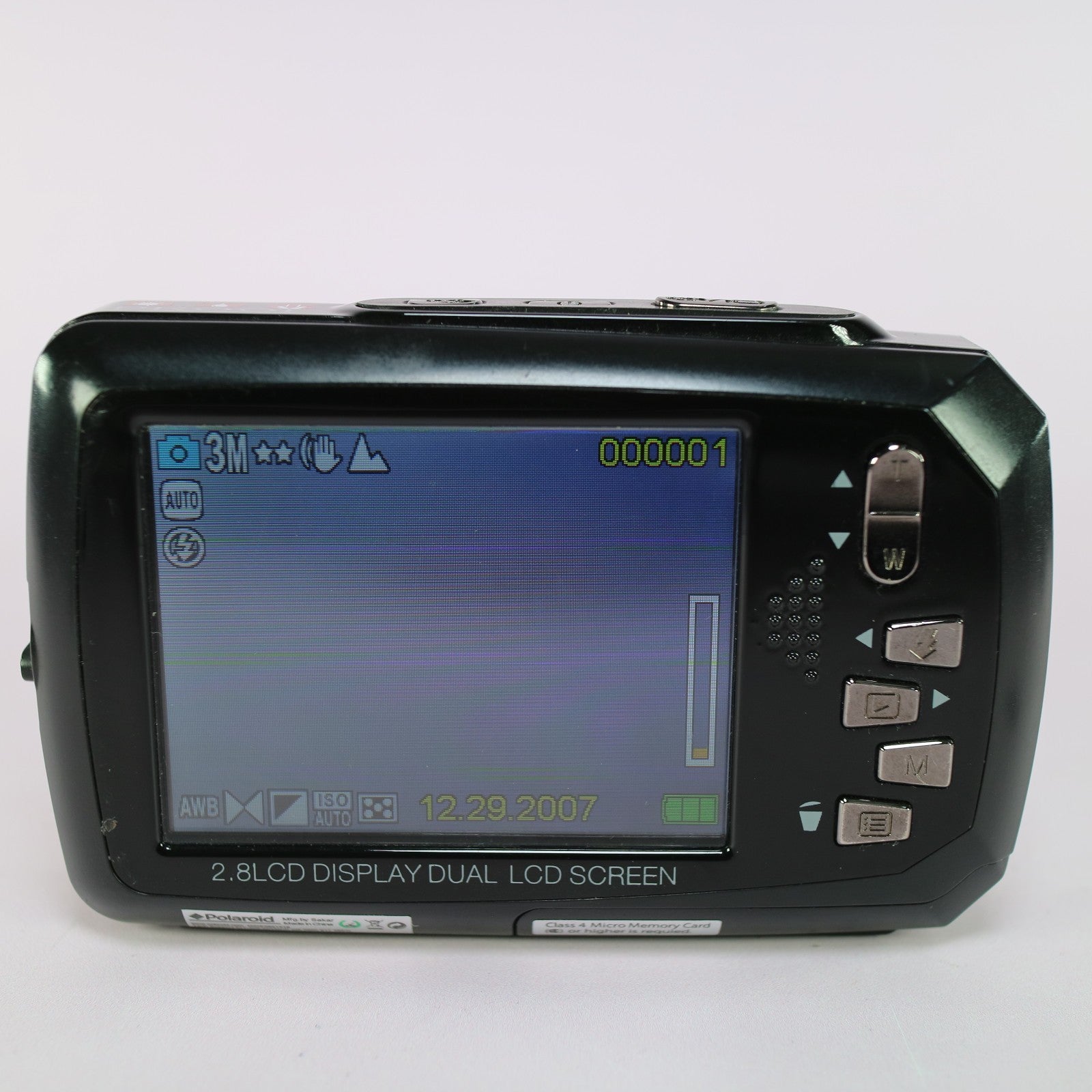 Polaroid Digital Camera iE090 18.0MP Underwater Selfie Screen Blue Tested
