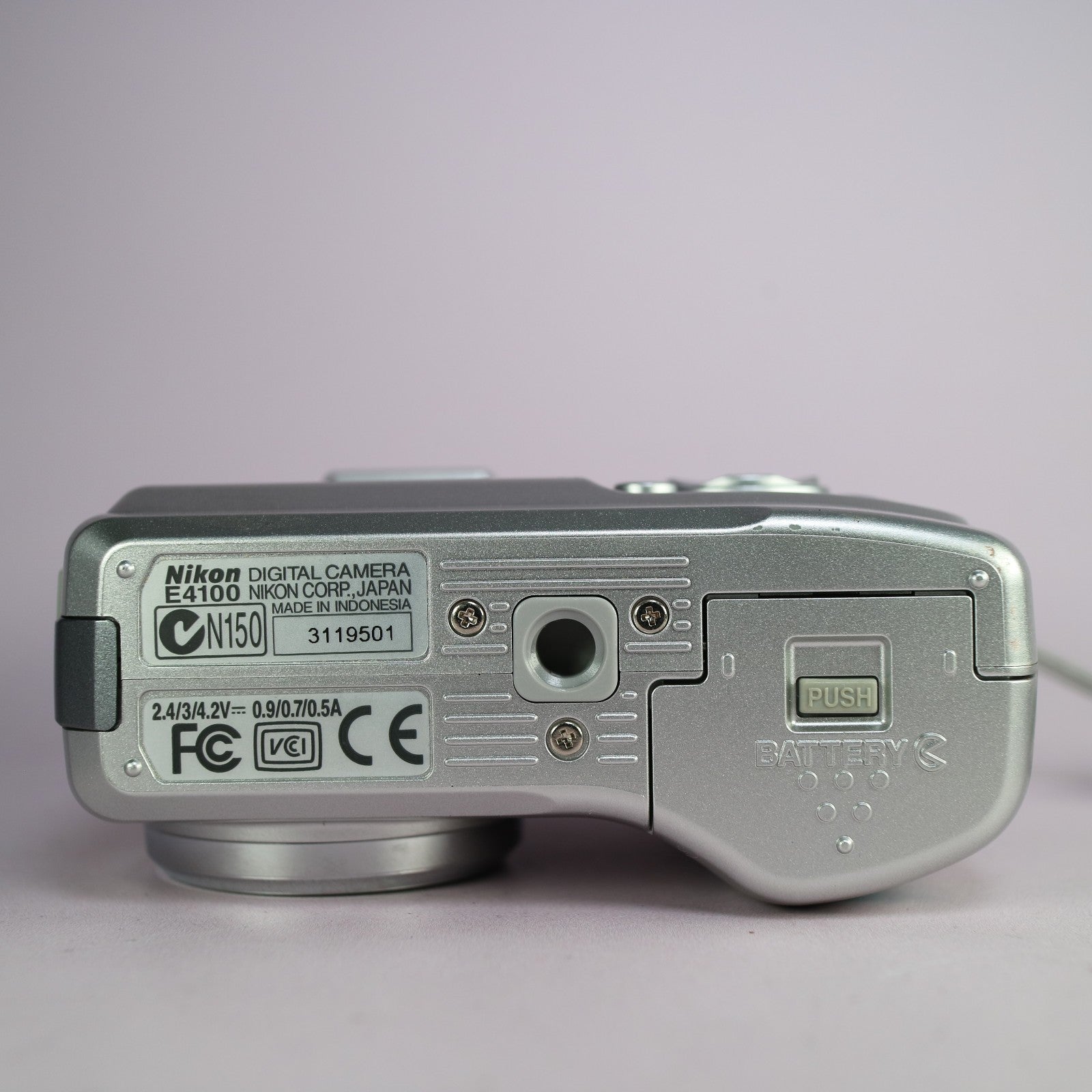 Nikon Digital Camera Coolpix 4100 4.0MP Silver Tested