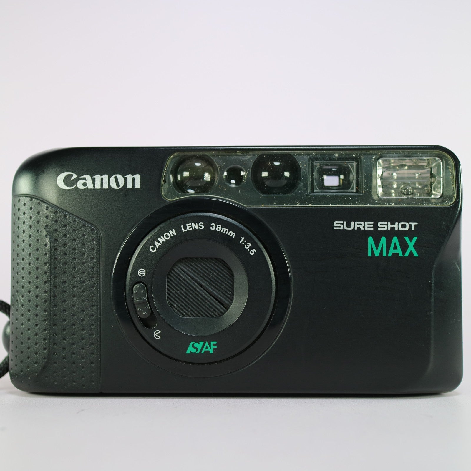 Canon Sure Shot Max 35mm Film Point and Shoot Camera Black Tested