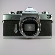 Minolta SR-7 35mm Film SLR Camera Silver w/ MD Rokkor 75-200mm f/4.5 Lens Tested