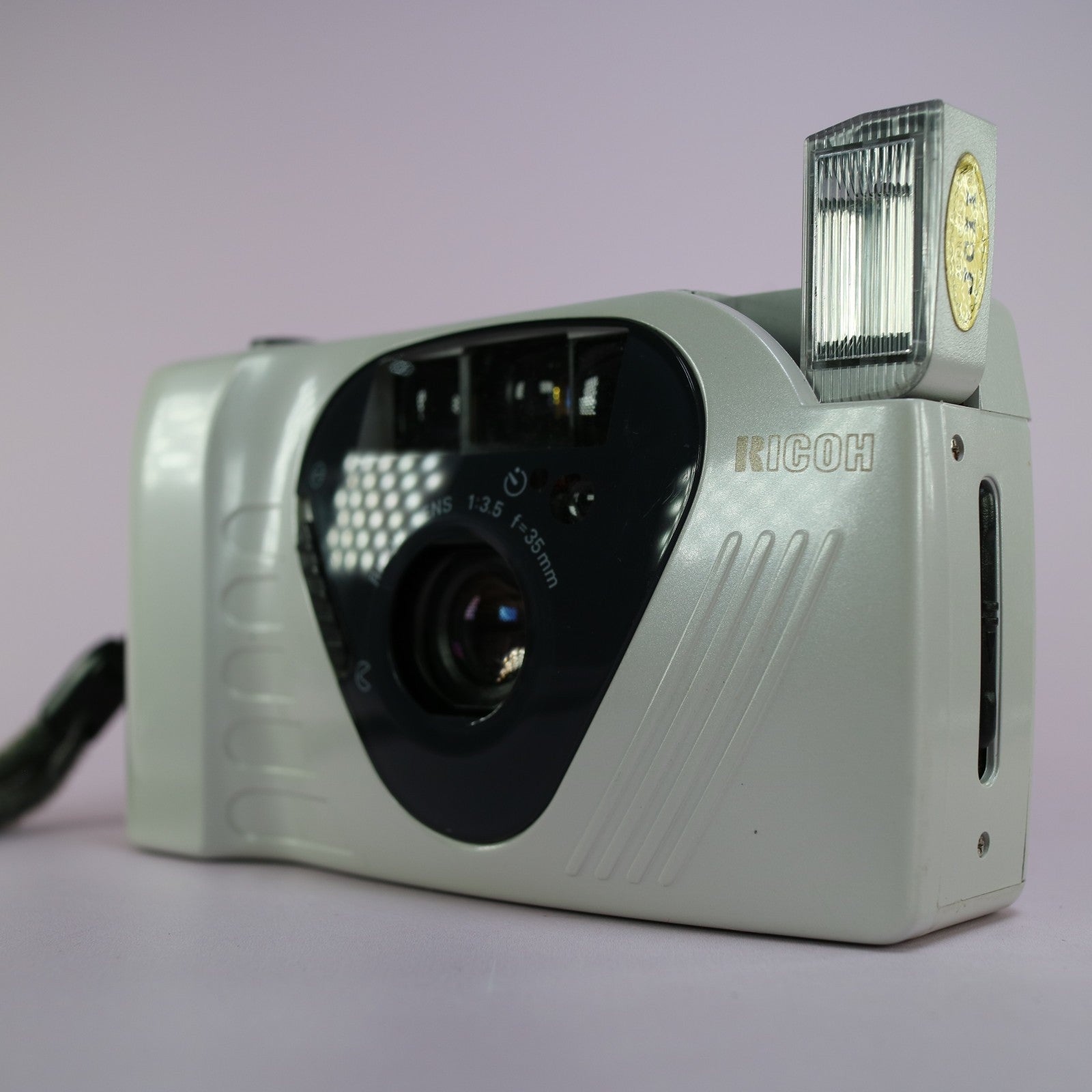 Ricoh FF-9 35mm Film Point and Shoot Camera White Tested