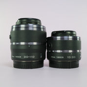 Nikon J1 10.1MP Mirrorless Camera Black w/ 30-110mm and 10-30mm Lenses - Mint