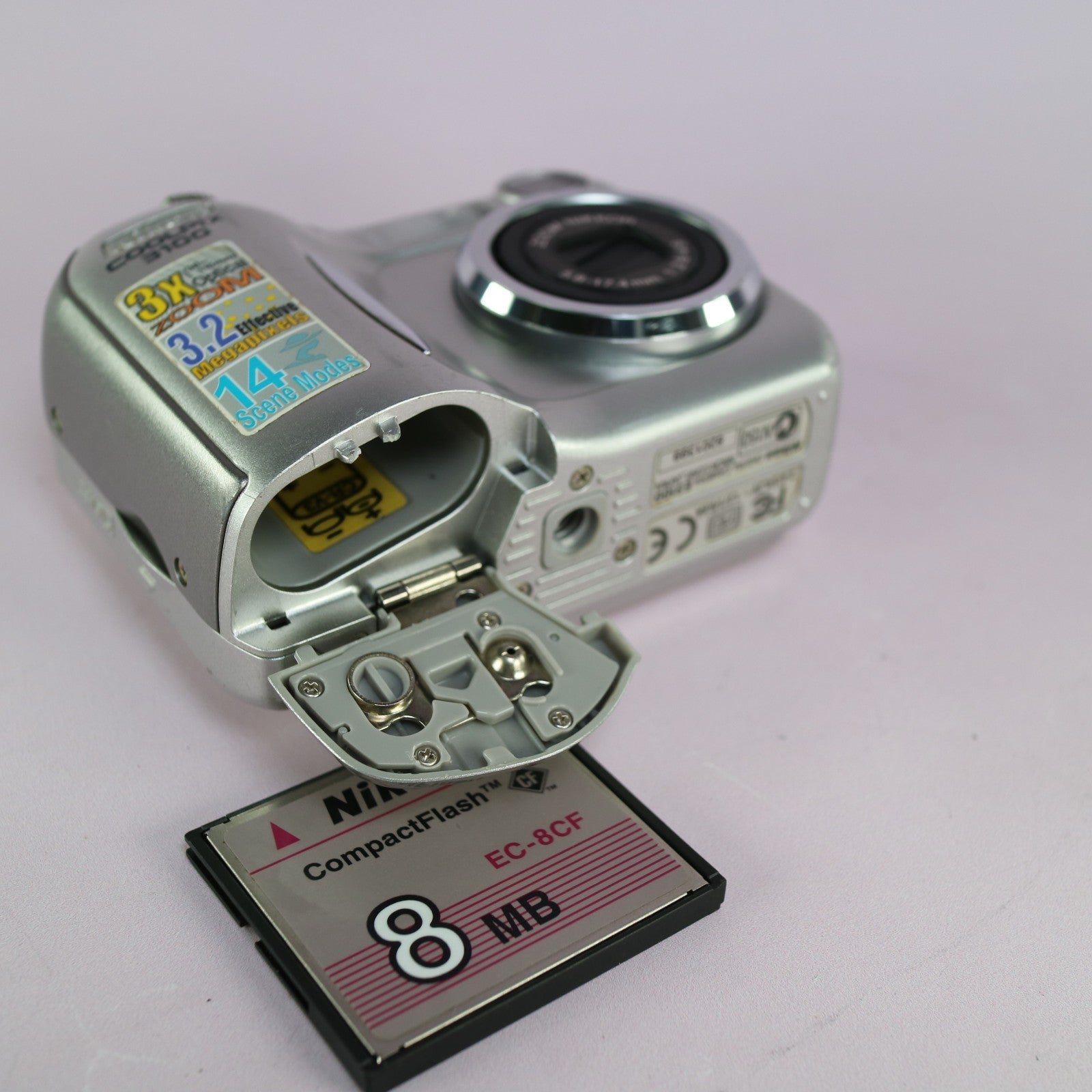 Nikon Digital Camera Coolpix 3100 3.2MP Silver Tested
