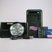 Panasonic Digital Camera Lumix DMC-SZ1 16.1MP Black Tested Full Working Set