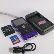 Panasonic HM-TA1 High Definition Handheld Camcorder Purple Tested Full Set