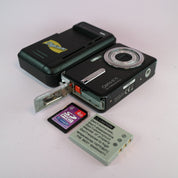 Pentax Digital Camera Optio E75 10.1MP Black Tested Full Working Set