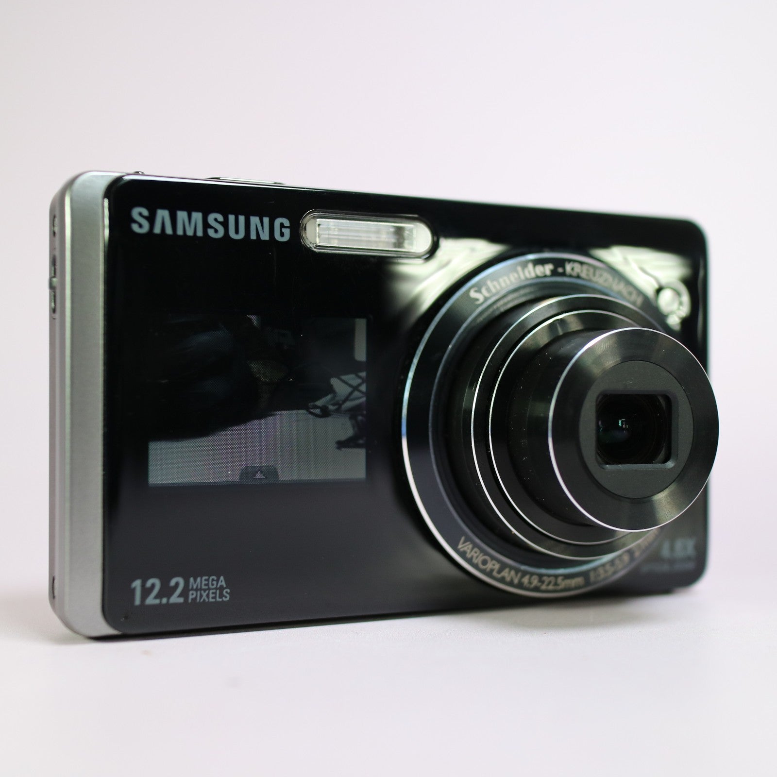 Samsung ST500 12.2MP Digital Camera Selfie Screen Black Silver Tested  Full Set