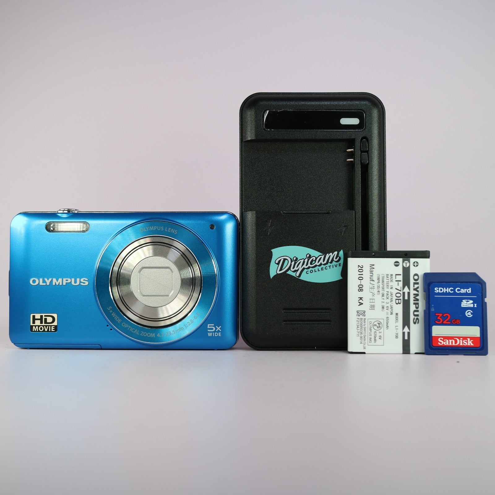 Olympus Digital Camera VG-120 14.0MP Red Tested Full Working Set