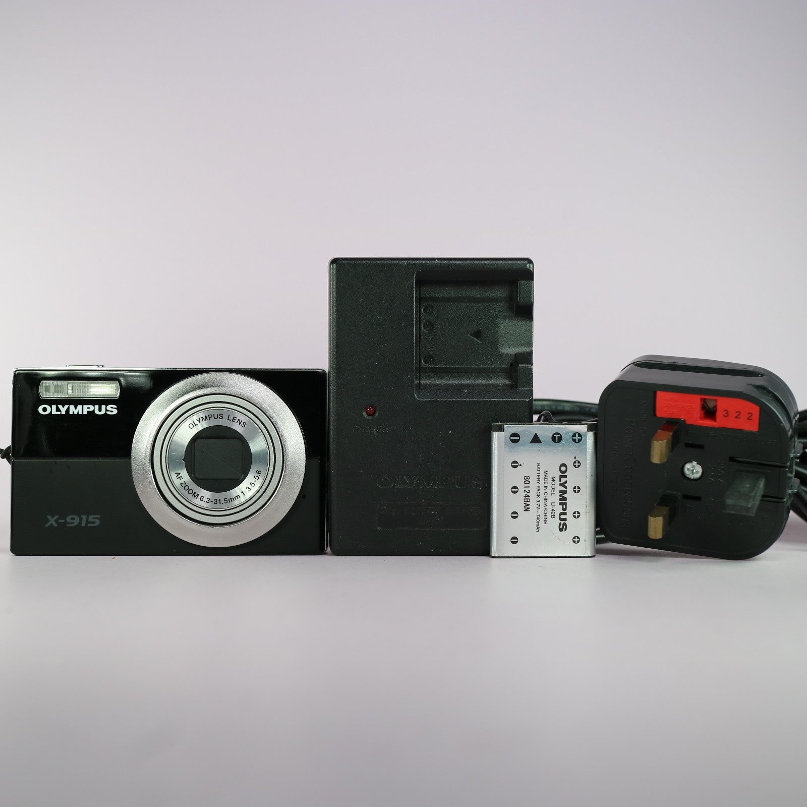 Olympus Digital Camera X-915 12.0MP Black Tested Full Set