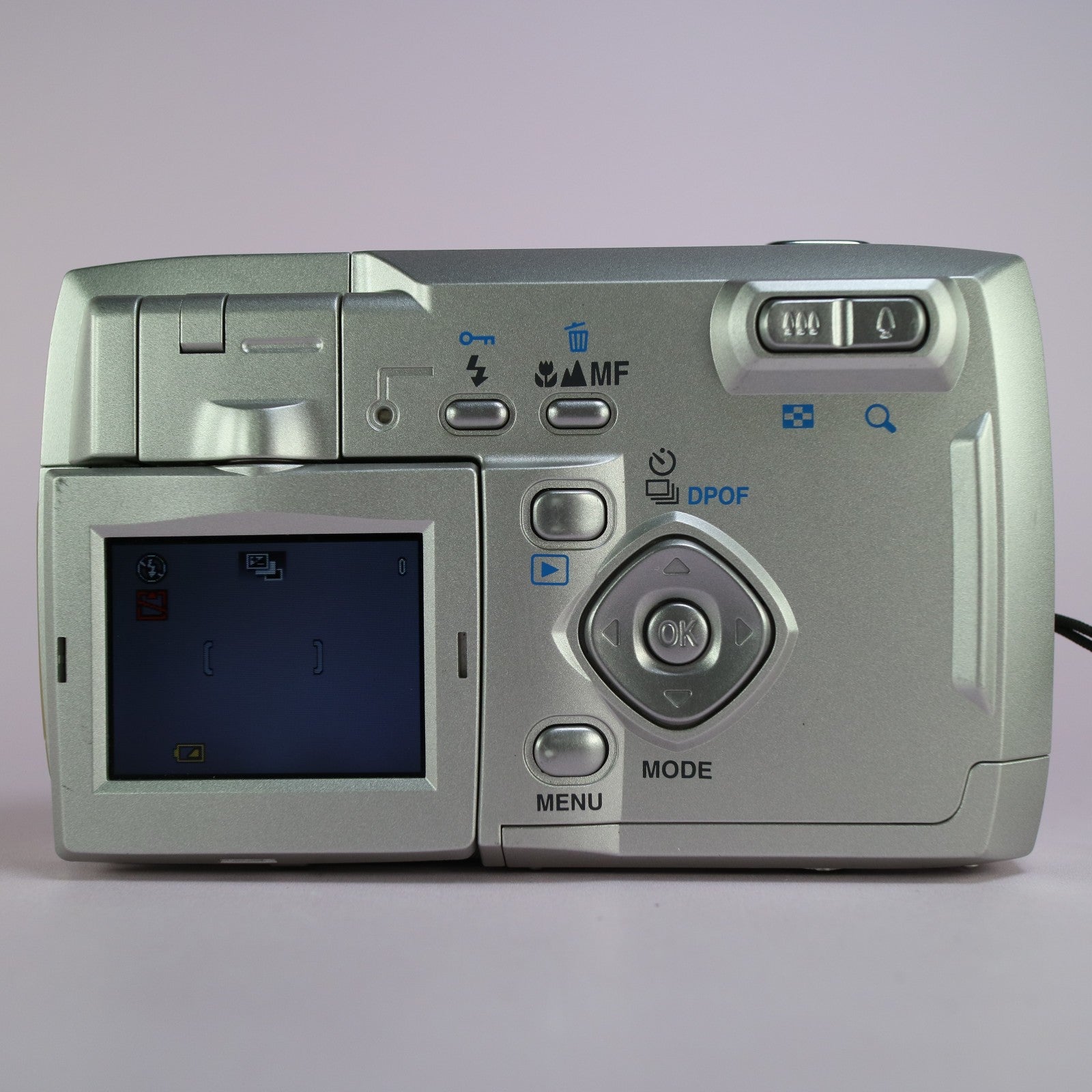 Pentax Digital Camera Optio 33L 3.2MP Silver Flip Screen Tested