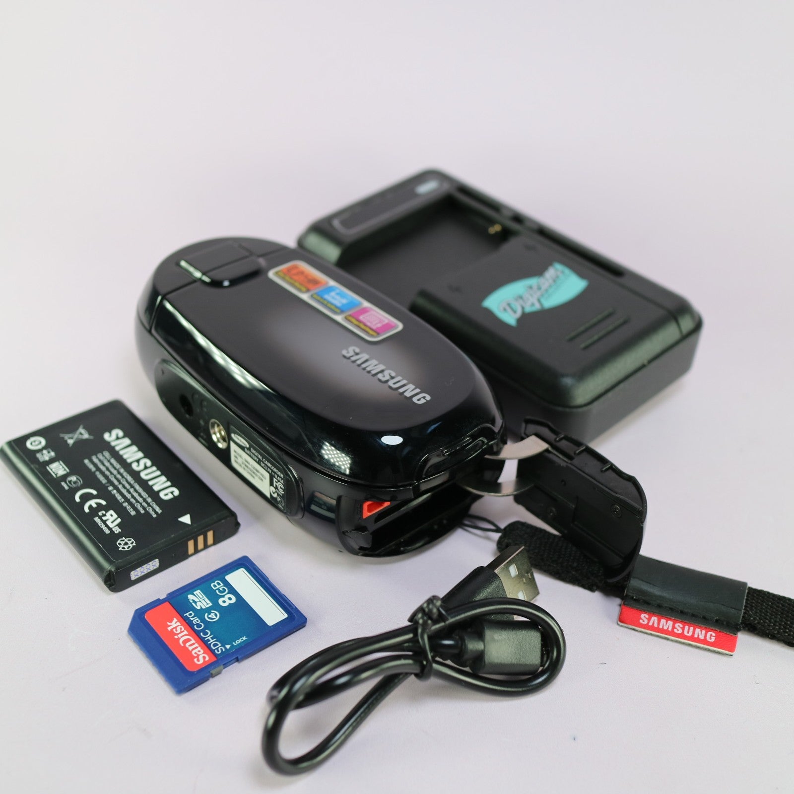Samsung SMX-C20BP Handheld Camcorder Black Tested Full Working Set
