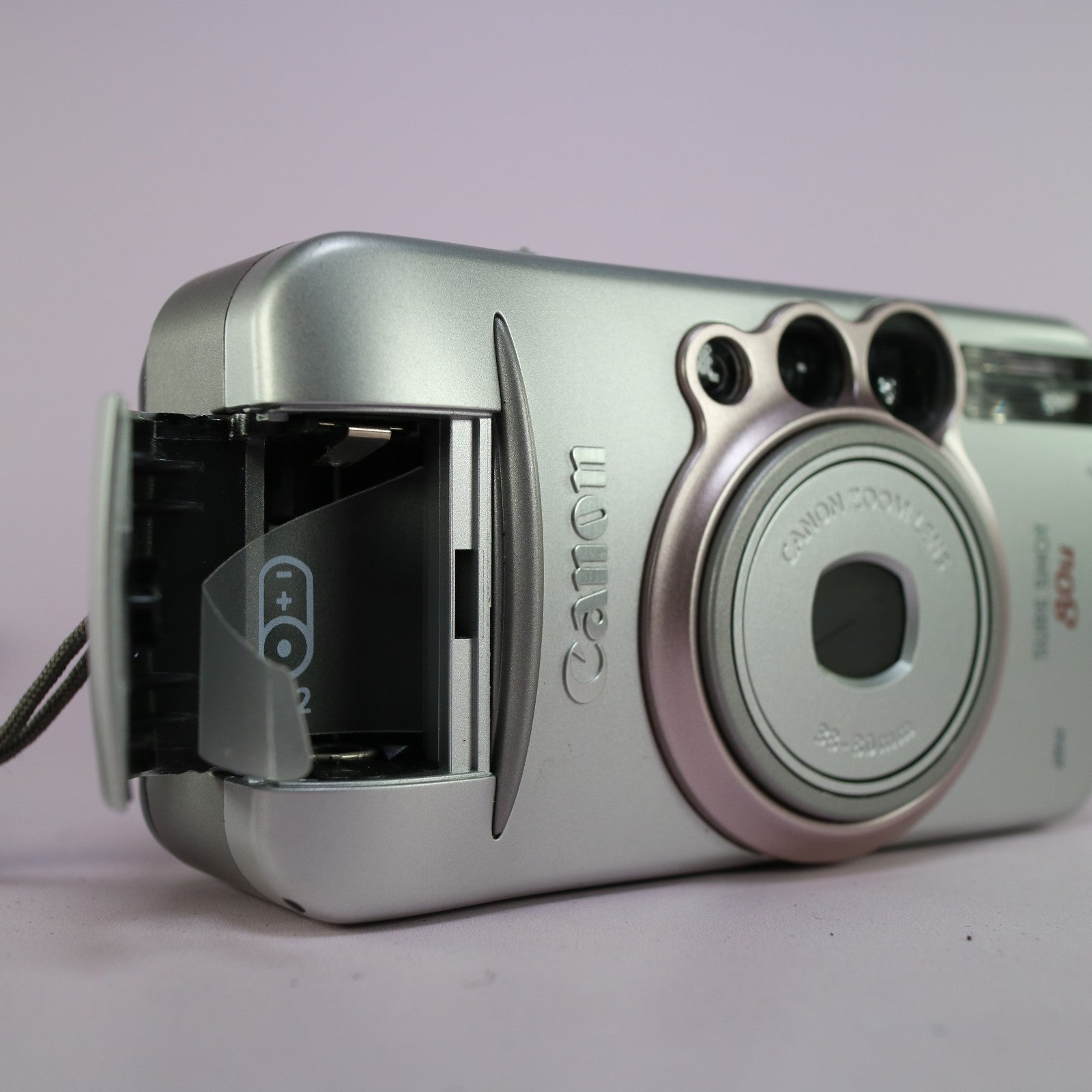 Canon Sure Shot 80u 35mm Film Point and Shoot Camera Silver Tested