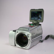 Pentax Digital Camera Optio MX 3.2MP Silver Flip Screen Tested Full Working Set