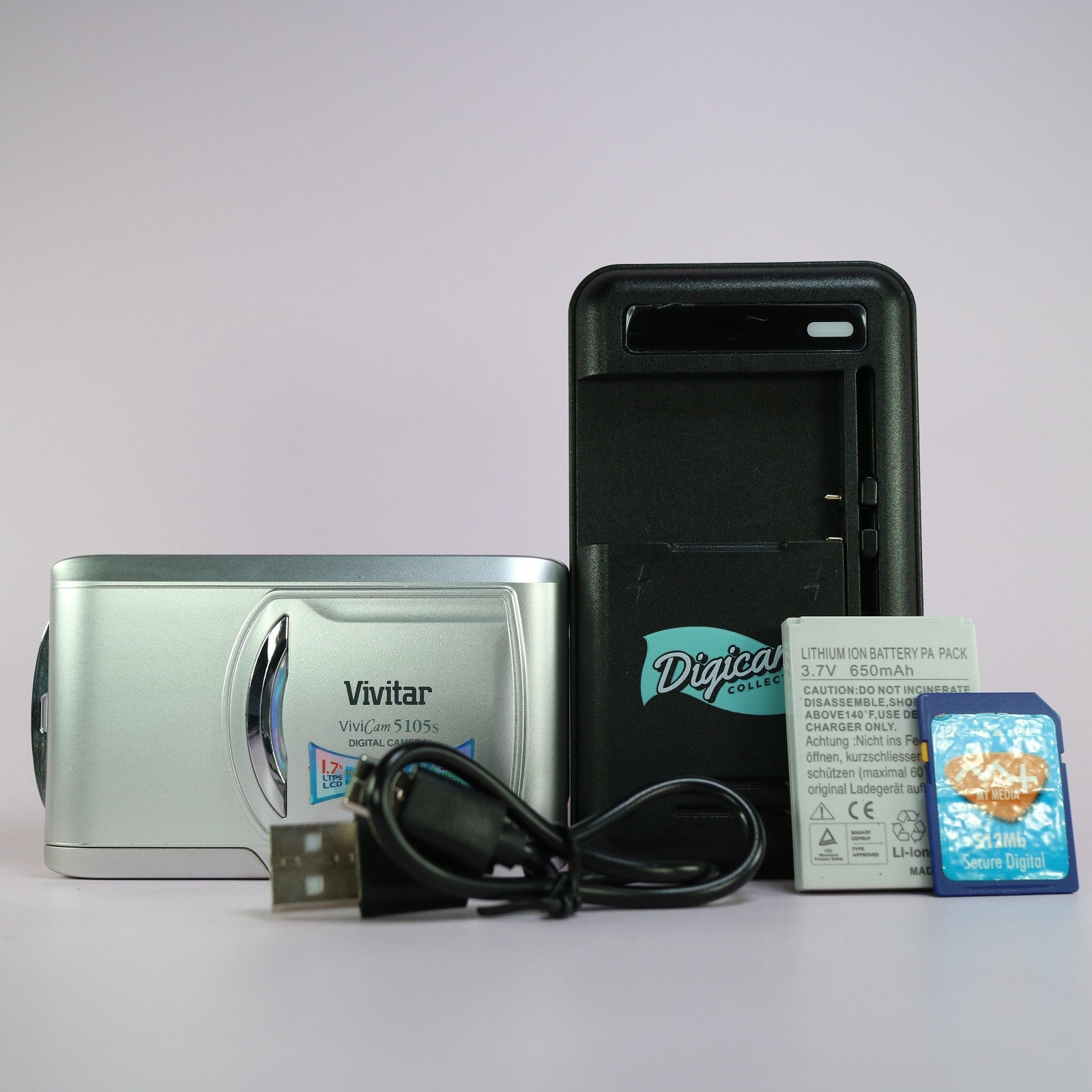 Vivitar Digital Camera Vivicam 5105s 5.0MP Silver Tested