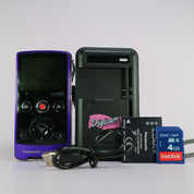 Panasonic HM-TA1 High Definition Handheld Camcorder Purple Tested Full Set