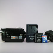 Panasonic SDR-S26 Handheld Digital Camcorder Black Tested Full Working Set