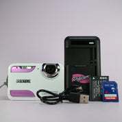 Pentax Underwater Digital Camera Optio WS80 8.0MP White Tested Full Working Set