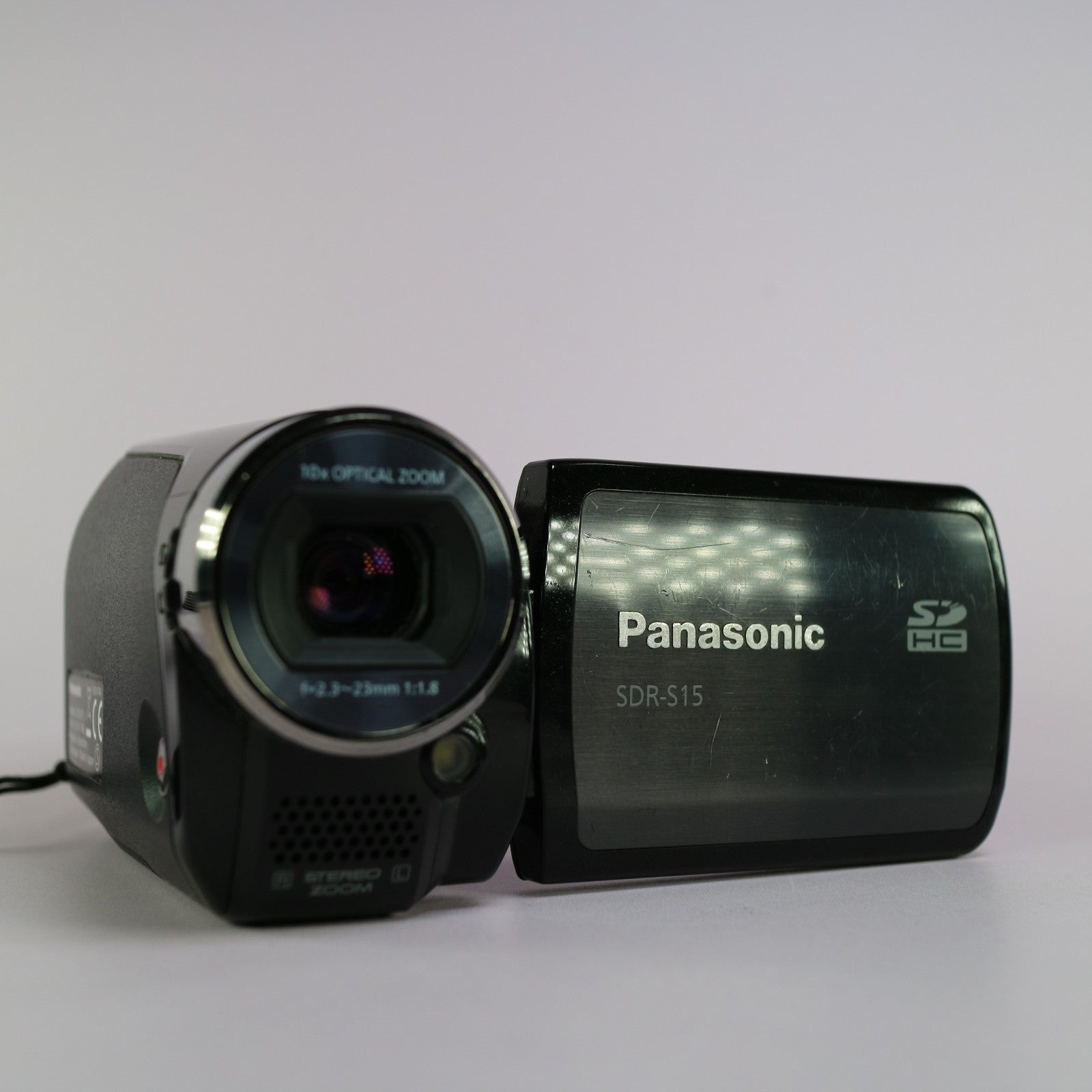 Panasonic SDR-S15 Handheld Digital Camcorder Black Tested Full Working Set