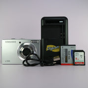 Samsung Digital Camera L100 8.2MP Silver Tested Full Working Set