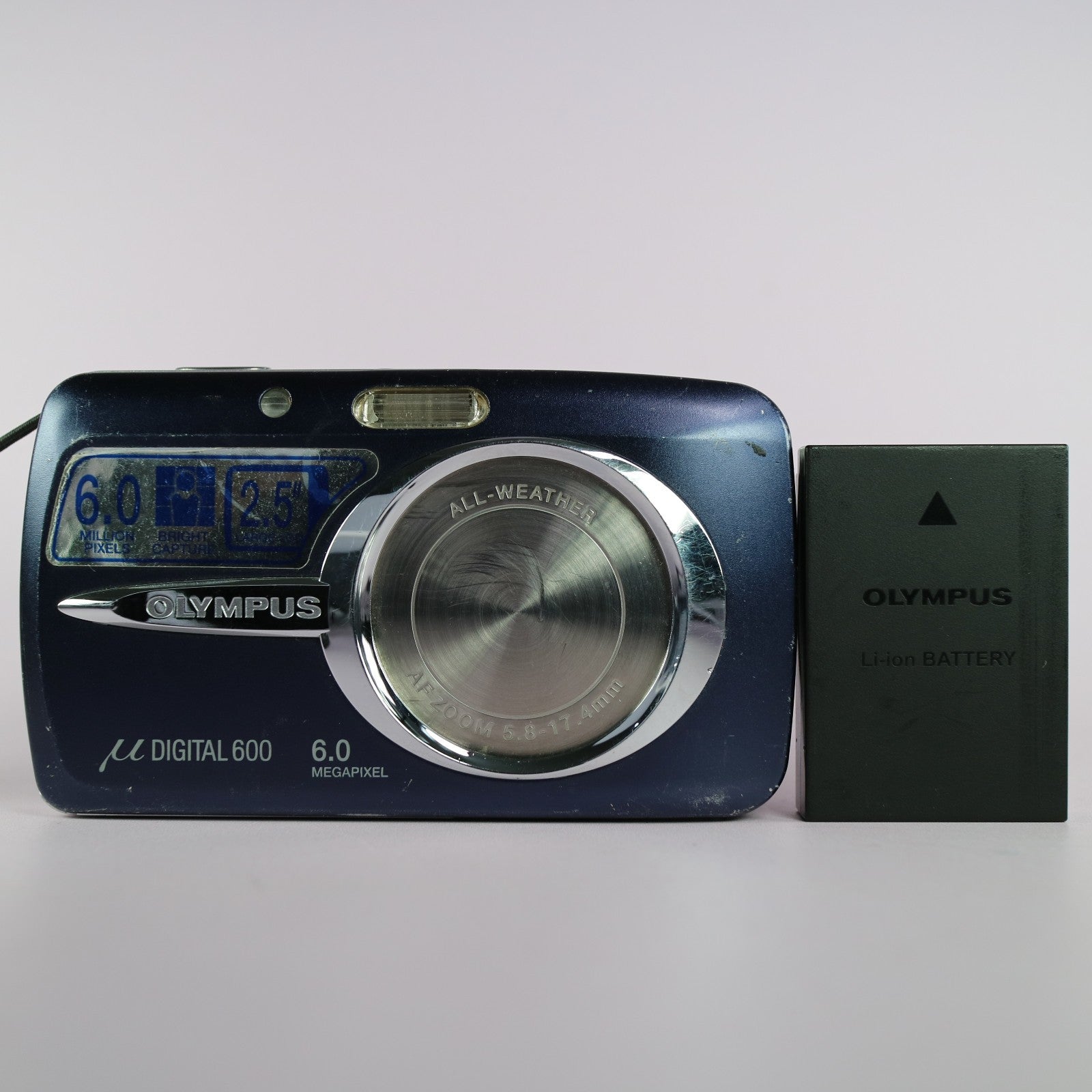 Olympus Digital Camera Mju 600 6.0MP Blue Tested