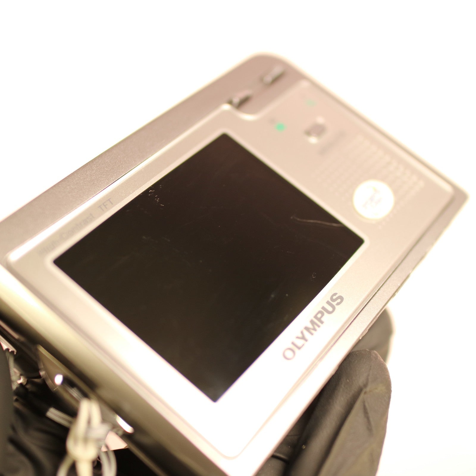 Olympus Digital Camera AZ-1 3.2MP Silver Tested With Battery and Charger