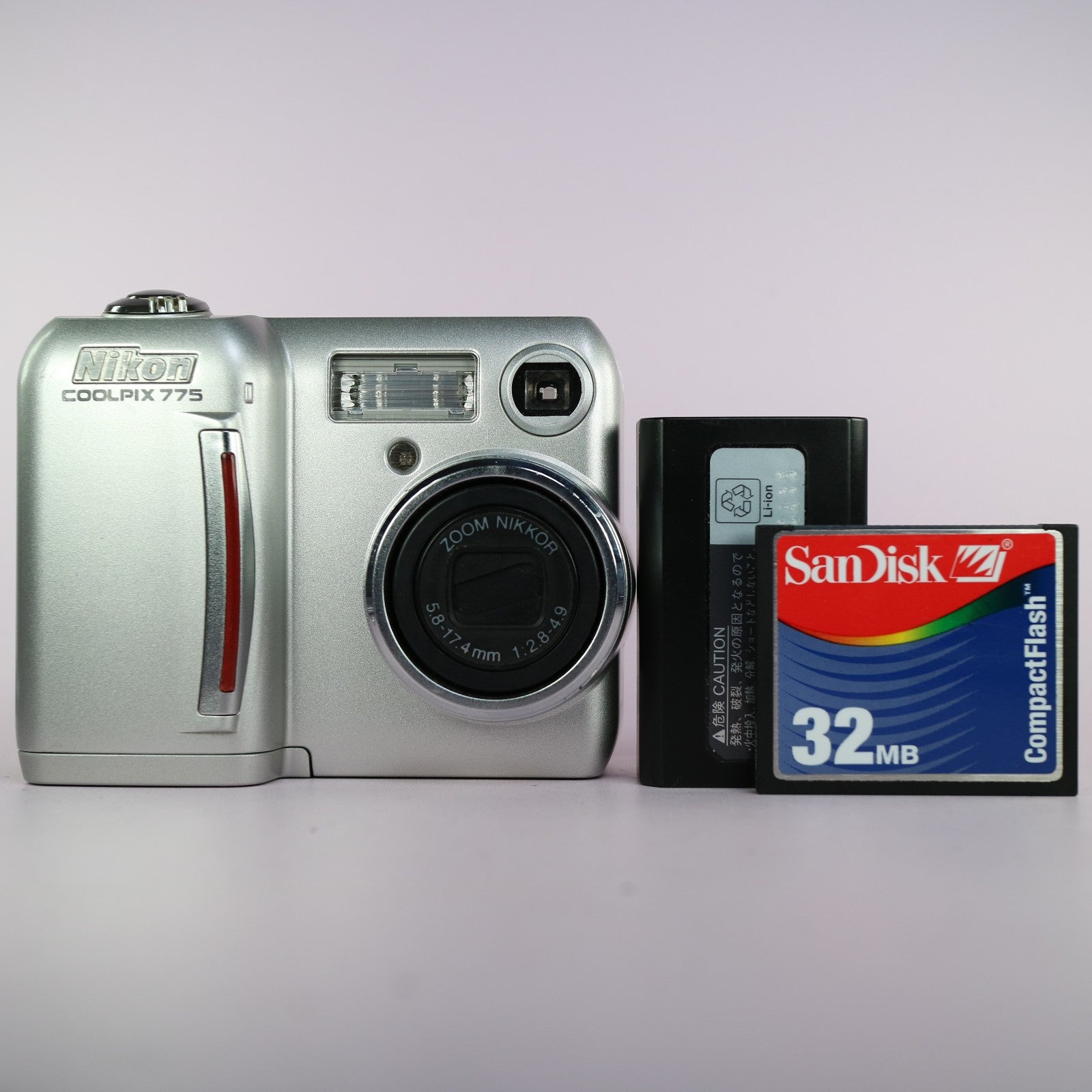 Nikon Digital Camera Coolpix 775 2.1MP Silver Tested
