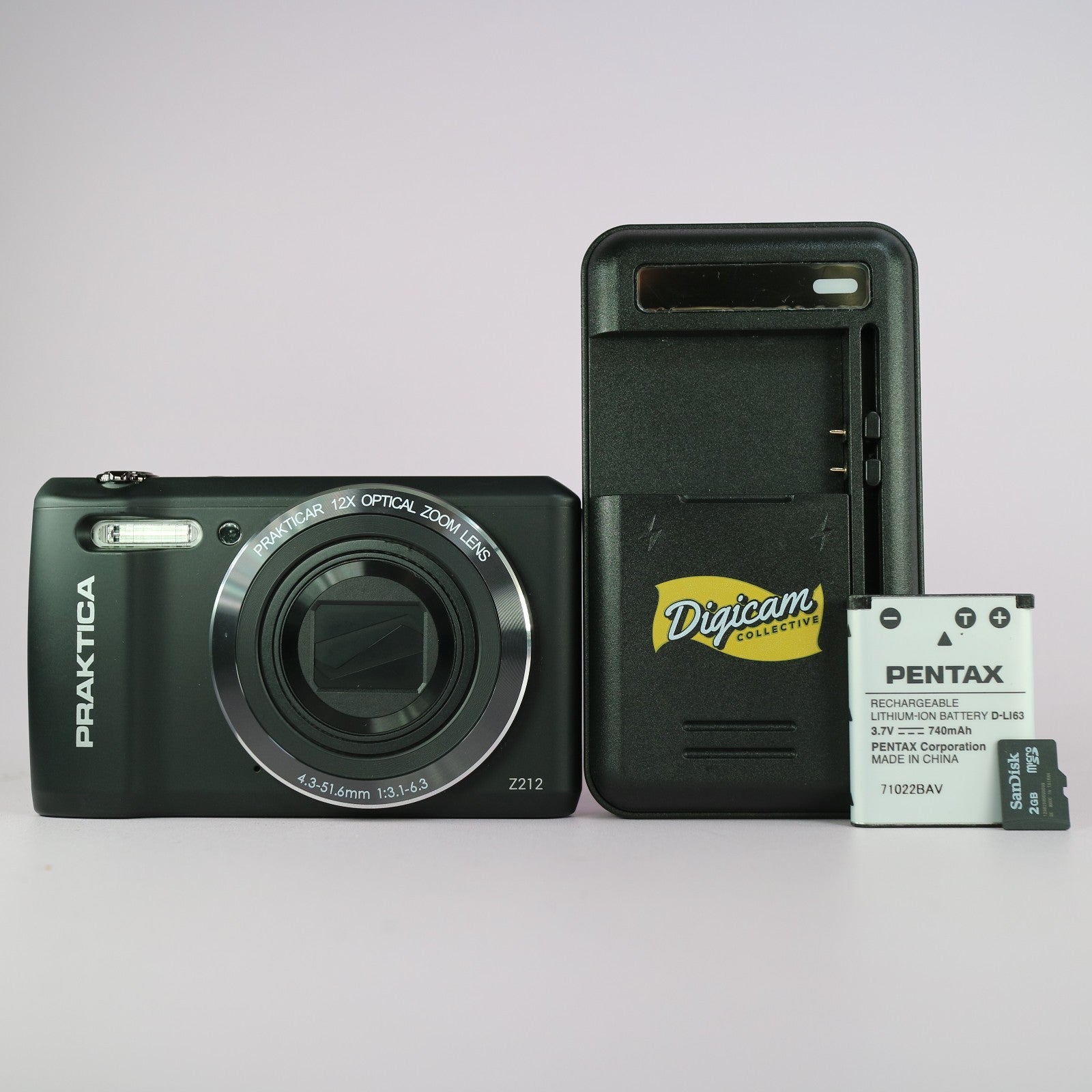 Praktica Luxmedia Z212 20.1MP Digital Camera Black Tested Full Working Set