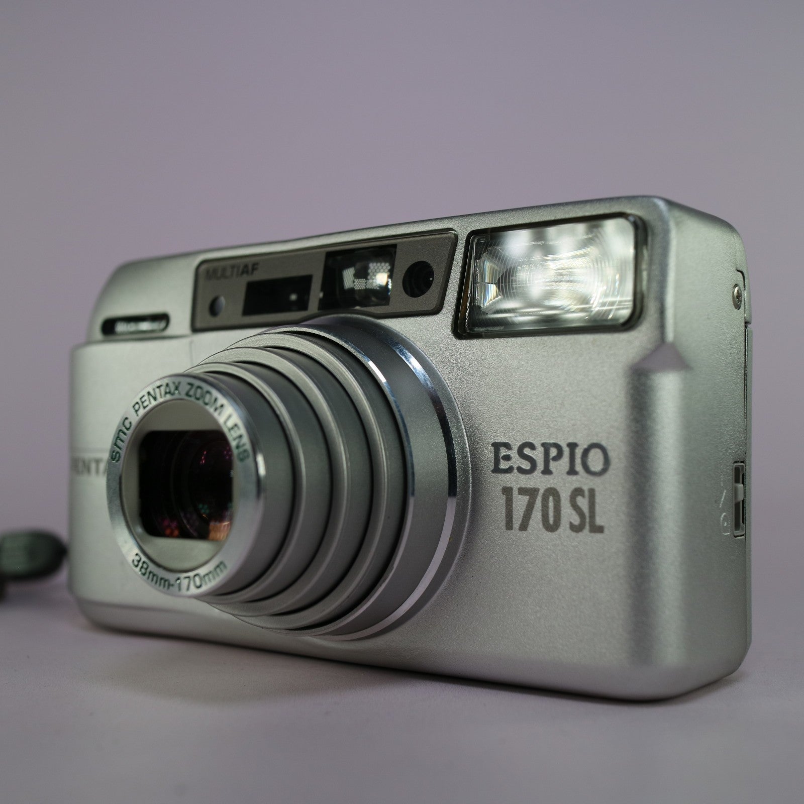 Pentax Espio 170 SL 35mm Film Point and Shoot Camera Silver Tested