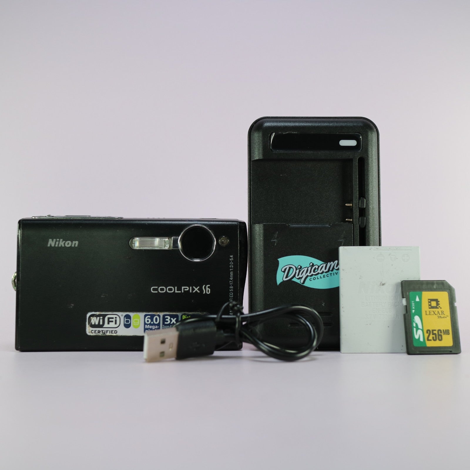 Nikon Digital Camera Coolpix S6 6.0MP WiFi Black Tested Full Working Set