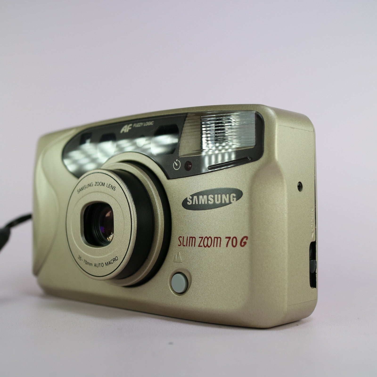 Samsung Slim Zoom 70G 35mm Film Point And Shoot Camera Silver Tested