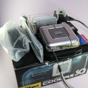 Nikon Coolpix SQ 3.1MP Digital Camera Silver Tested Full Working Set - Mint