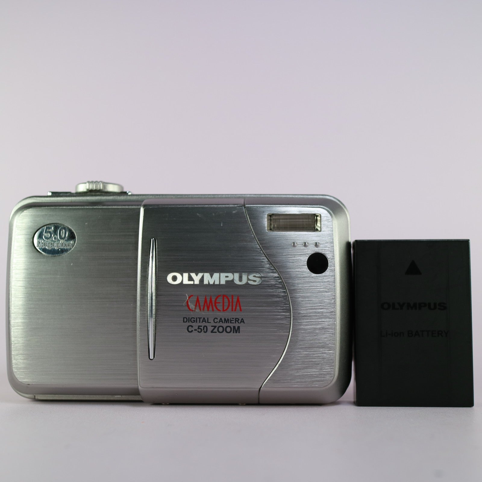 Olympus Digital Camera Camedia C-50 Zoom 5.0MP Silver Tested