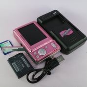 Samsung Digital Camera ES55 10.2MP Pink Tested Full Working Set