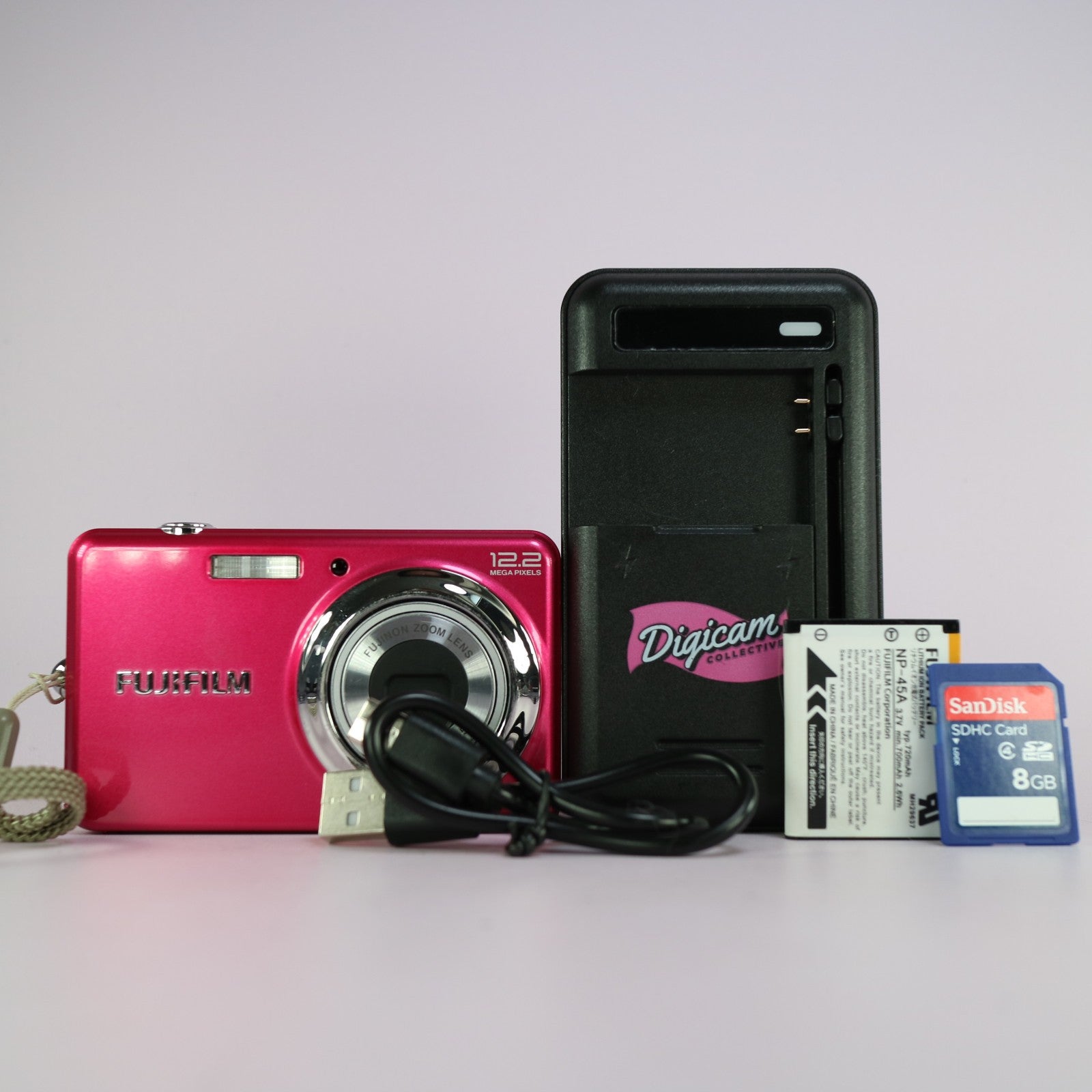 Fujifilm Digital Camera FinePix J30 12.2MP Pink Tested Full Working Set