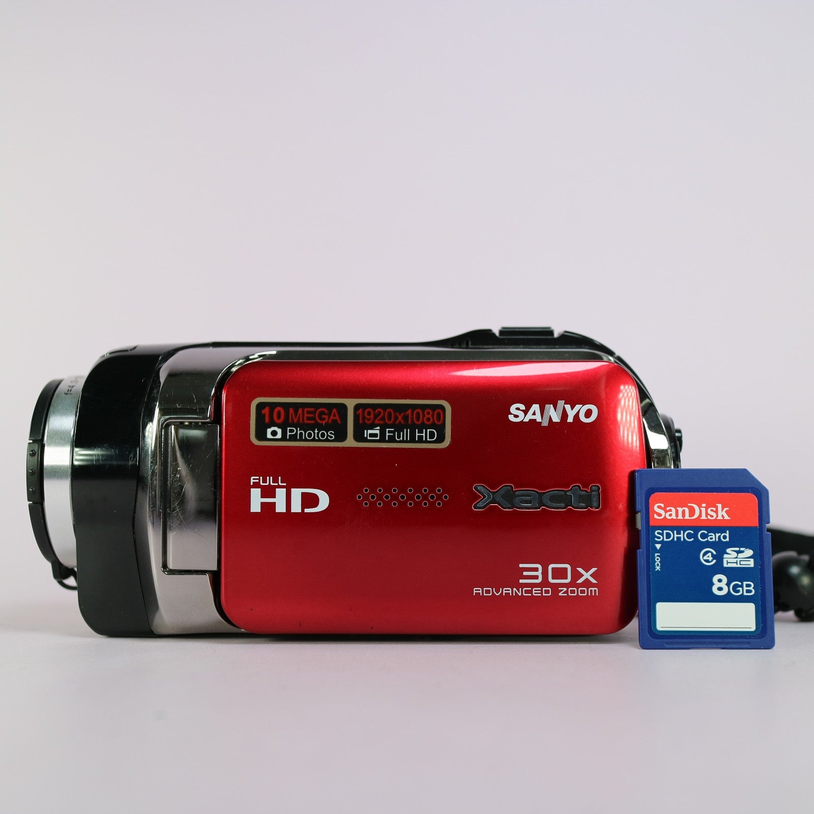 Sanyo Xacti VPC-SH1 Digital Camcorder Red Tested