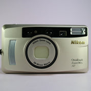 Nikon One Touch Zoom 90S 35mm Film Point And Shoot Camera Silver Tested